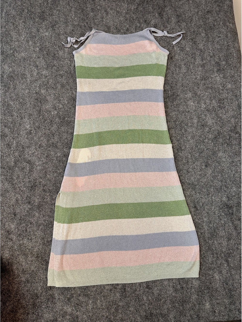 Charli pastel striped knit midi dress